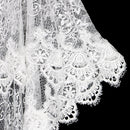 Charming Wedding Bridal Party Gauze Shawl Wrap Shrug Jacket Bolero Embroidery Lace Flower Design