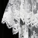 Charming Wedding Bridal Party Gauze Shawl Wrap Shrug Jacket Bolero Embroidery Lace Flower Design