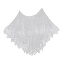Charming Wedding Bridal Party Gauze Shawl Wrap Shrug Jacket Bolero Embroidery Lace Flower Design