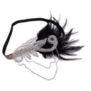 Elegant Flower Applique Feather Hair Chain Headpiece Hair Accessories
