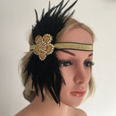 Beads Flower Bride Bridesmaid Party Headband Feather Headpiece Flapper Stretched Hairband Fancy Dress