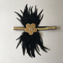 Beads Flower Bride Bridesmaid Party Headband Feather Headpiece Flapper Stretched Hairband Fancy Dress