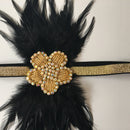 Beads Flower Bride Bridesmaid Party Headband Feather Headpiece Flapper Stretched Hairband Fancy Dress