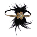 Beads Flower Bride Bridesmaid Party Headband Feather Headpiece Flapper Stretched Hairband Fancy Dress