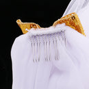 Bridal Wedding 3-Layer Sequin Bow with Comb Tulle Veil Party Costume White
