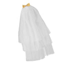 Bridal Wedding 3-Layer Sequin Bow with Comb Tulle Veil Party Costume White