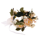 Women Girls Flower Cluster Hair Band Headband with Ribbon Hair Accessories