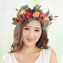 Bridal Wedding Colorful Flower Cluster Hair Band Garland Beach Headpiece