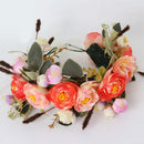 Bridal Wedding Colorful Flower Cluster Hair Band Garland Beach Headpiece