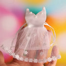 Pieces of 12 White Veiling Bride Dress Candy Gift Bags Pouch Wedding Favor