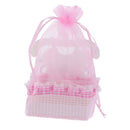Kids Baby Shower Party Decor Chocolate Candy Sweets Holder Storage Drawstring Party Favors Bag Pack of 12PCS Pink