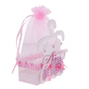 Kids Baby Shower Party Decor Chocolate Candy Sweets Holder Storage Drawstring Party Favors Bag Pack of 12PCS Pink