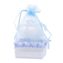 Kids Baby Shower Party Decor Chocolate Candy Sweets Holder Storage Drawstring Party Favors Bag Pack of 12PCS Blue