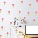 18/2 Sheets Ice Cream Wall Stickers Children Bedroom Wall Decor Mural