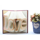 Novelty Folding Word Art Love Book Wedding Party Anniversary Notebook Home Art Deco