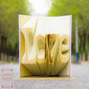Novelty Folding Word Art Love Book Wedding Party Anniversary Notebook Home Art Deco