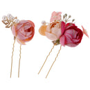 Elegant Bridal Wedding Flower Pearls Headpiece Hair Pins Party Prom Dress Up
