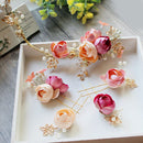 Elegant Bridal Wedding Flower Pearls Headpiece Hair Pins Party Prom Dress Up