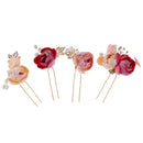 Elegant Bridal Wedding Flower Pearls Headpiece Hair Pins Party Prom Dress Up