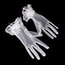 Women's Tulle Bridal Gloves Lace Flowers Wedding Party Prom White