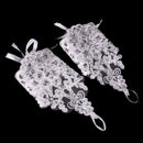 Fashion Wedding Fingerless Crystal Gauze Lace Flower Pattern Short Gloves Charming Evening Party Women's Bridal Gloves