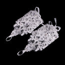 Fashion Wedding Fingerless Crystal Gauze Lace Flower Pattern Short Gloves Charming Evening Party Women's Bridal Gloves