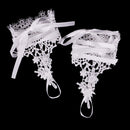 Elegant Women Girls Bridal Lace Floral Hollow Fingerless Gloves Party Costume