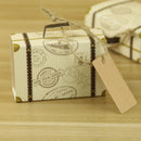 50 Pieces Kraft Paper Bon Voyage Suitcase Candy Boxes Wedding Party Favor