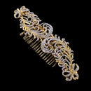 Stunning Bridal Wedding Crystal Rhinestone Flower Hair Comb Headpieces Gold