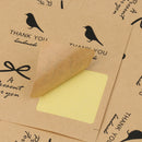Pieces of 100/10 Sheets Kraft Bird Thank You Seal Sticker Present Gift Craft Sealer