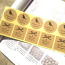 Pieces of 100/10 Sheets Kraft Bird Thank You Seal Sticker Present Gift Craft Sealer