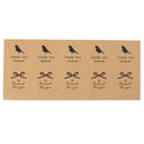 Pieces of 100/10 Sheets Kraft Bird Thank You Seal Sticker Present Gift Craft Sealer