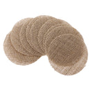 10Pieces Rustic Burlap Hessian Jute Round Pieces Sewing Craft DIY Brown