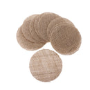 10Pieces Rustic Burlap Hessian Jute Round Pieces Sewing Craft DIY Brown