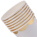 8 Pieces Gold Plated Paper Disposable Cups Birthday Party Tableware