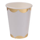 8 Pieces Gold Plated Paper Disposable Cups Birthday Party Tableware