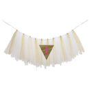 White Baby 1st Birthday High Chair Tutu Skirt Table Skirt Party Decoration