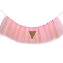 Baby Kids Shower Party Charms 1st Birthday High Chair Tutu Skirt Tulle Table Decor Skirt Party Supplies Pink