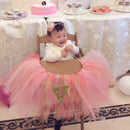 Baby Kids Shower Party Charms 1st Birthday High Chair Tutu Skirt Tulle Table Decor Skirt Party Supplies Pink