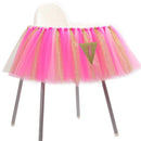 Baby Kids Shower Party Charms 1st Birthday High Chair Tutu Skirt Tulle Table Decor Skirt Party Supplies Rose