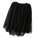Knee Length Black 5 Layer Tulle Skirt Gown Petticoat Vintage 50s Rockabilly Tutu Costume