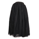 Knee Length Black 5 Layer Tulle Skirt Gown Petticoat Vintage 50s Rockabilly Tutu Costume