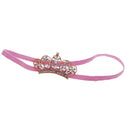 Baby Girls Newborn Princess Shower Party Photo Props Headwear Cute Crown Elastic Headband Tiara Pink And Gold