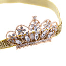Baby Girls Newborn Princess Shower Party Photo Props Headwear Cute Crown Elastic Headband Gold