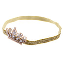 Baby Girls Newborn Princess Shower Party Photo Props Headwear Cute Crown Elastic Headband Gold