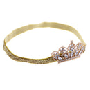 Baby Girls Newborn Princess Shower Party Photo Props Headwear Cute Crown Elastic Headband Gold