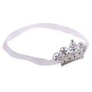 Baby Girls Newborn Princess Shower Party Photo Props Headwear Cute Crown Elastic Headband White
