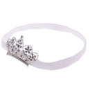 Baby Girls Newborn Princess Shower Party Photo Props Headwear Cute Crown Elastic Headband White