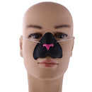 Funny Latex Black Cat Nose with Elastic Band Halloween Party Costume Toy