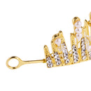 Wedding Bridal Bridesmaid Alloy Artificial Pearls Rhinestones Charms Crown Head Decor Jewelry Headband Tiara Gold